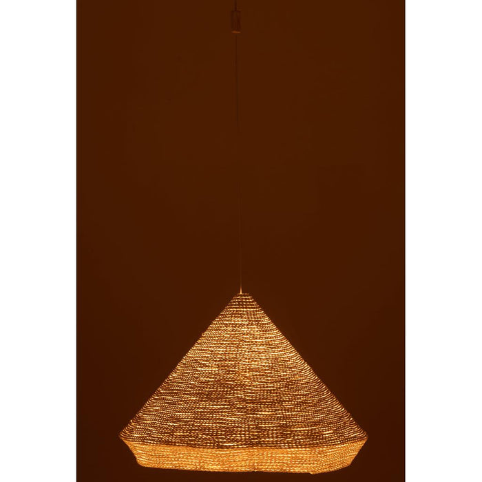 Hanglamp Wit Raffia L 65 cm-Tafellampen-J-Line
