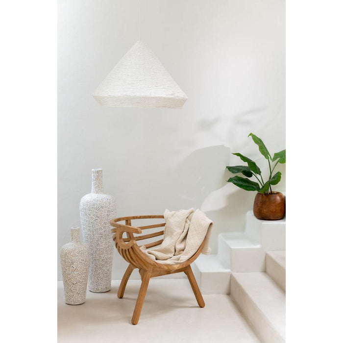 Hanglamp Wit Raffia L 65 cm-Tafellampen-J-Line