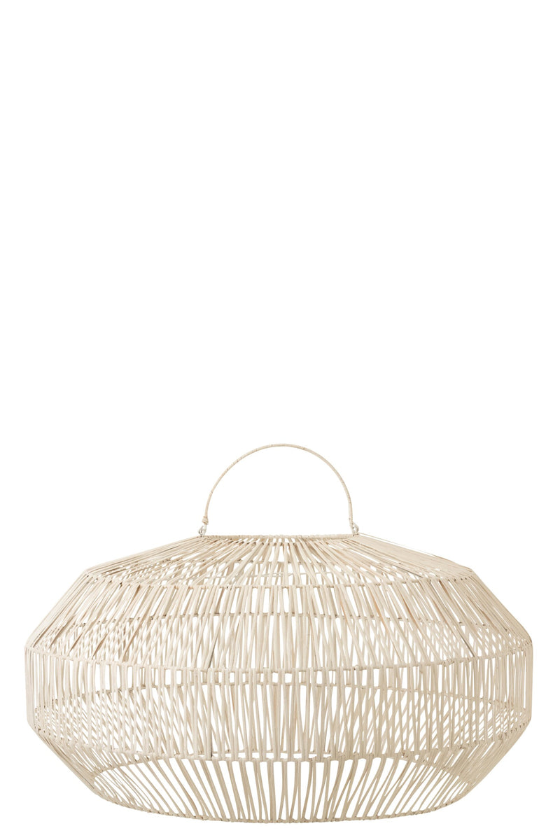 Hanglamp Wit Rotan M 58 cm 58x58x42 cm-Hanglampen-J-Line