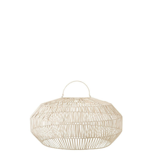 Hanglamp Wit Rotan M 58 cm 58x58x42 cm-Hanglampen-J-Line