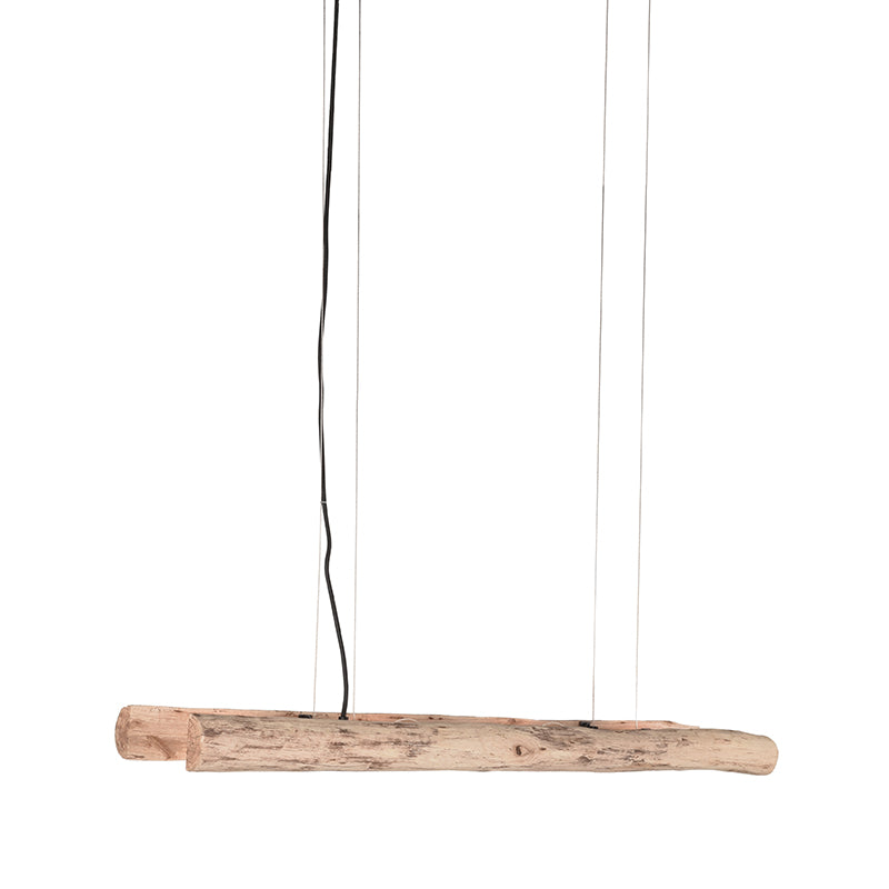 Hanglamp Woody Rechthoekige Hout Naturel 20x100x150 cm-Hanglampen-LABEL51