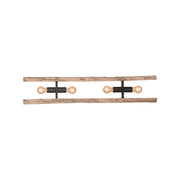 Hanglamp Woody Rechthoekige Hout Naturel 20x100x150 cm-Hanglampen-LABEL51