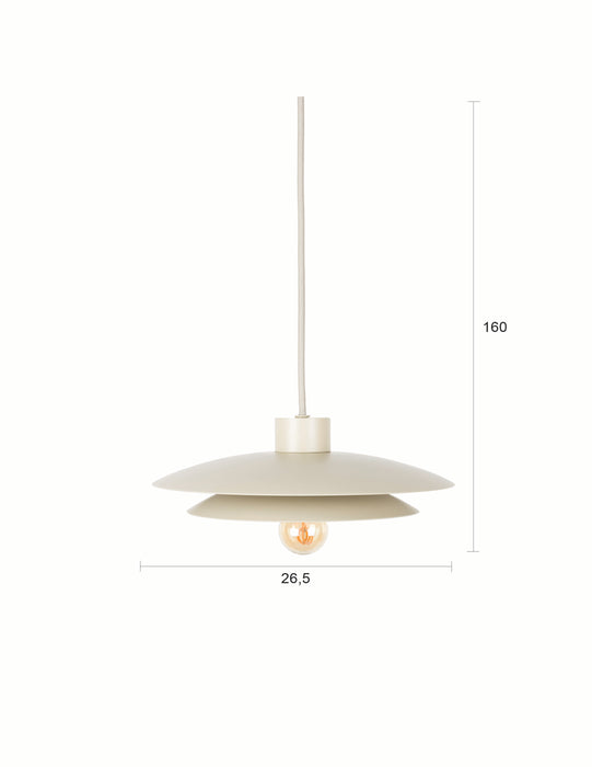 Hanglamp Wubbo Metaal Beige 26.5x26.5 cm E27-Tafellampen-Creating Home