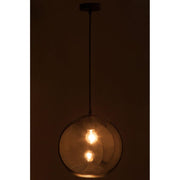 Hanglamp Zilver Glas L 30 cm 30x30x220 cm-Spiegels-J-Line