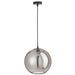 Hanglamp Zilver Glas L 30 cm 30x30x220 cm-Spiegels-J-Line