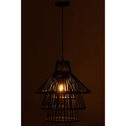 Hanglamp Zwart Bamboe L 42 cm 42x42x168 cm-Hanglampen-J-Line