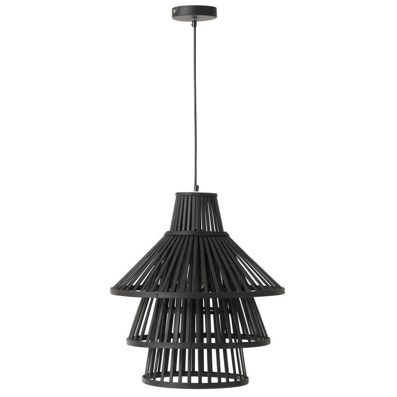 Hanglamp Zwart Bamboe L 42 cm 42x42x168 cm-Hanglampen-J-Line