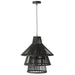 Hanglamp Zwart Bamboe L 42 cm-Hanglampen-J-Line