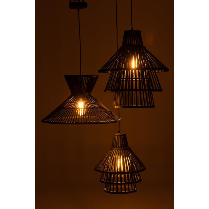 Hanglamp Zwart Bamboe S 53 cm 53x53x147 cm-Hanglampen-J-Line