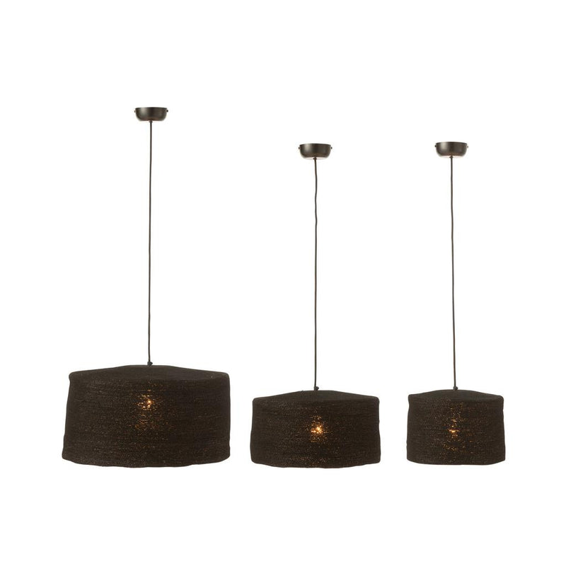 Hanglamp Zwart Ijzer 50 cm Ijzer,gras 50x50x26 cm 43802-Hanglampen-J-Line