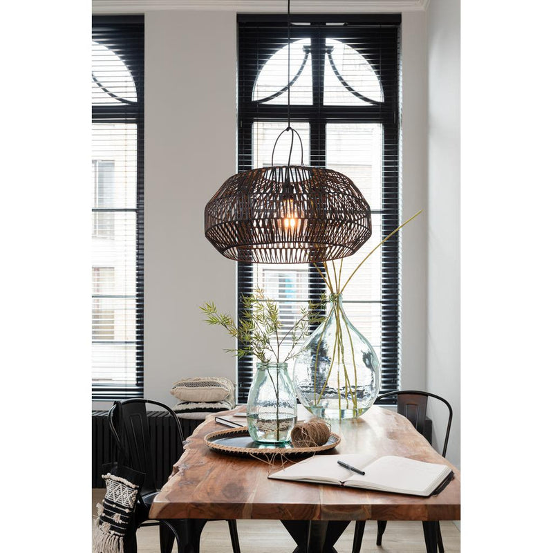 Hanglamp Zwart Ijzer M 52 cm 52.5x52.5x31.5 cm-Hanglampen-J-Line