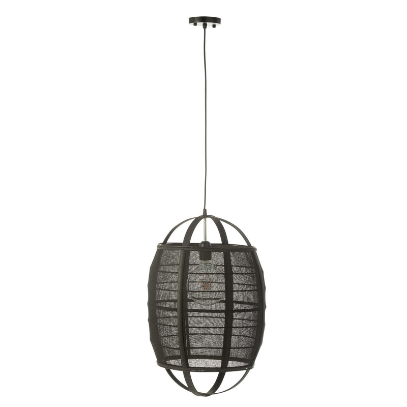 Hanglamp Zwart Ijzer S 37 cm Zwart 37x37x56 cm 46373-Hanglampen-J-Line
