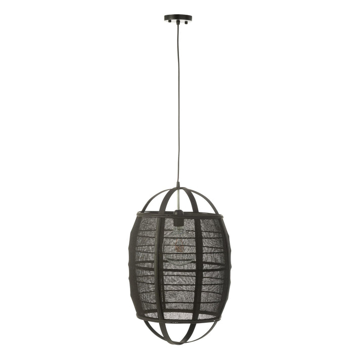 Hanglamp Zwart Ijzer S 37 cm Zwart 37x37x56 cm 46373-Hanglampen-J-Line