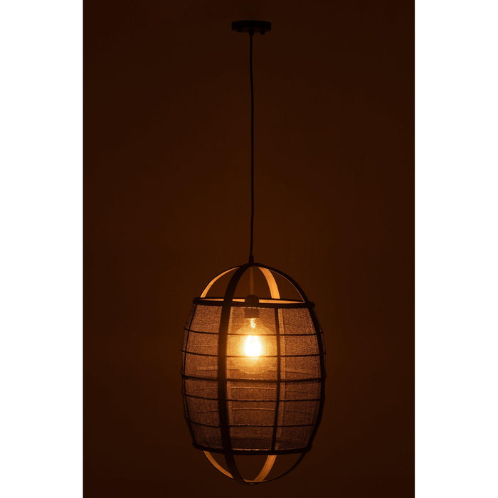 Hanglamp Zwart Ijzer S 37 cm - Zwart-Hanglampen-J-Line