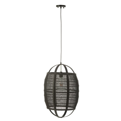 Hanglamp Zwart Ijzer S 37 cm - Zwart-Tafellampen-J-Line