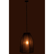 Hanglamp Zwart Linnen 42 cm 42x49x173 cm-Plafondlampen-J-Line