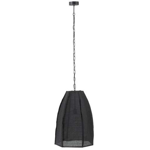 Hanglamp Zwart Linnen 42 cm 42x49x173 cm-Plafondlampen-J-Line