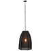 Hanglamp Zwart Linnen 42 cm-Hanglampen-J-Line