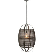 Hanglamp Zwart Linnen 43 cm 43x43x66 cm-Hanglampen-J-Line