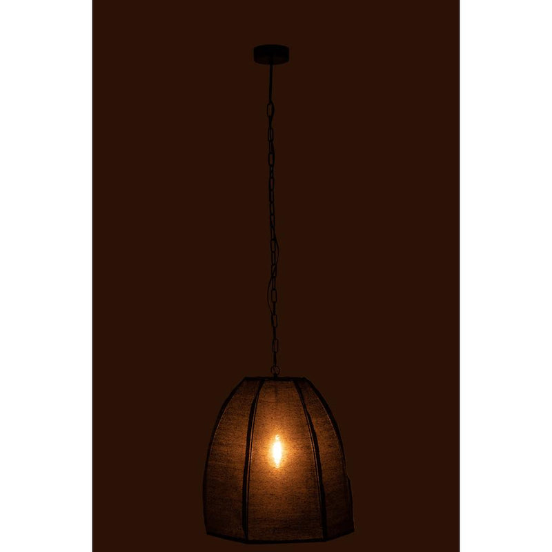 Hanglamp Zwart Linnen S 42 cm 42x49x161 cm-Plafondlampen-J-Line