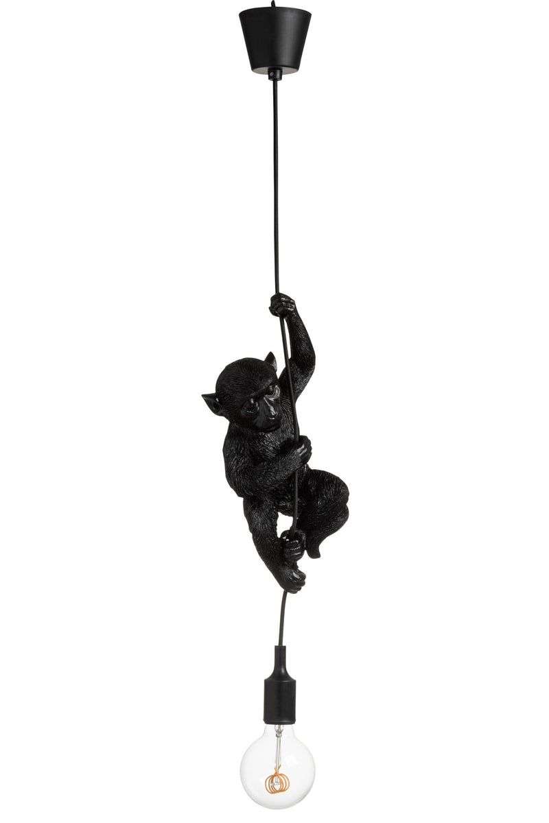 Hanglamp Zwart Polykunsthars 12 cm 12.5x16.5x96 cm-Hanglampen-J-Line