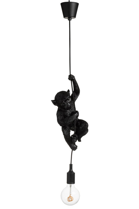Hanglamp Zwart Polykunsthars 12 cm 12.5x16.5x96 cm-Hanglampen-J-Line
