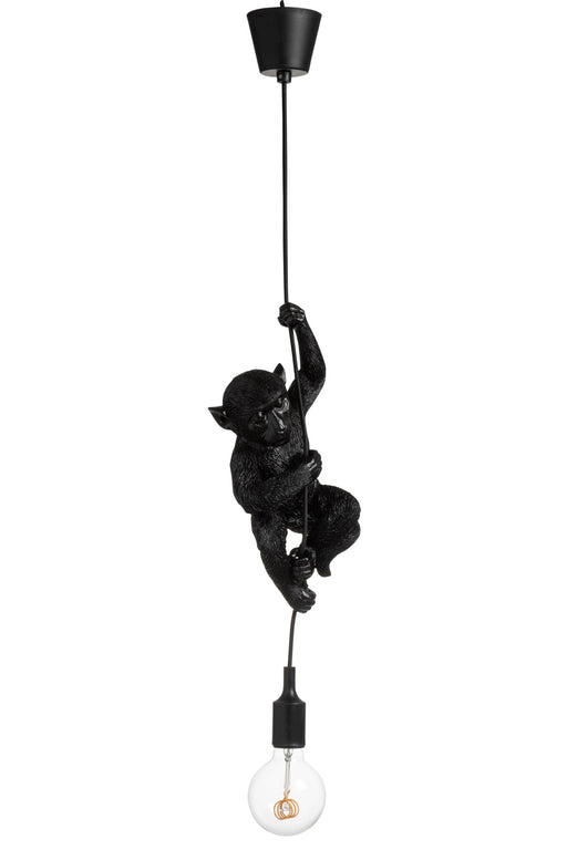 Hanglamp Zwart Polykunsthars 12 cm 12.5x16.5x96 cm-Hanglampen-J-Line