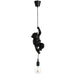 Hanglamp Zwart Polykunsthars 12 cm-Hanglampen-J-Line