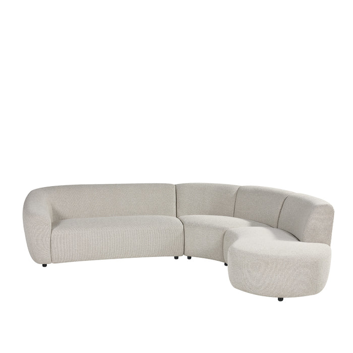 Hoekbank Florence Bouclé Beige Rechts-Hoekbanken-LABEL51