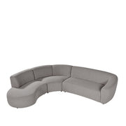 Hoekbank Florence Bouclé Mushroom Links 300x268x77 cm-Hoekbanken-LABEL51