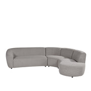 Hoekbank Florence Bouclé Mushroom Rechts 300x268x77 cm-Hoekbanken-LABEL51
