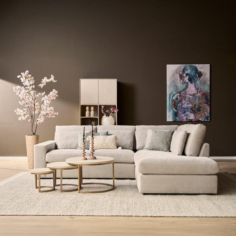 Hoekbank Jesse Toffee Ottomane Rechts 271x222x92 cm-Hoekbanken-Starfurn