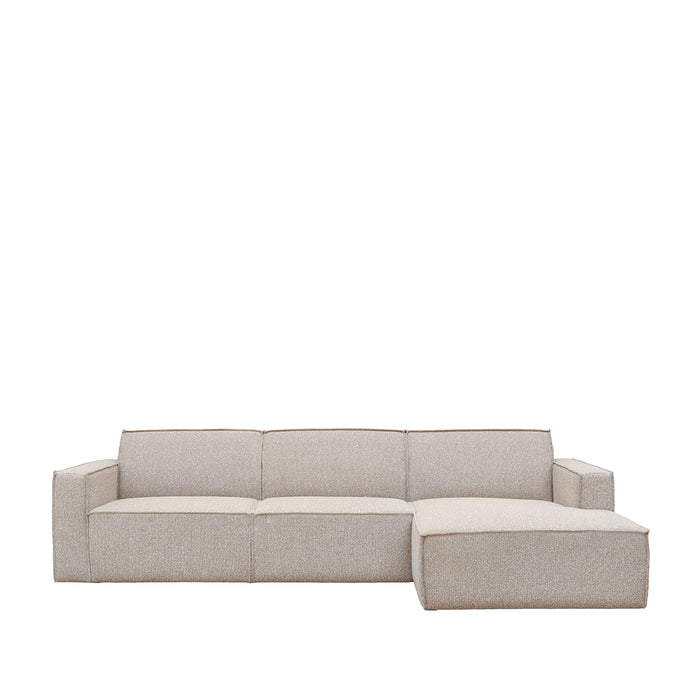 Hoekbank Kay Bouclé Beige Rechts Naturel Royal Boucle, hoofdfoto