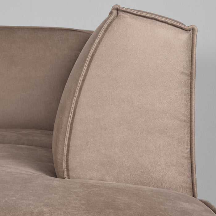 Hoekbank Kay - Taupe Micro Suede - Kunstleder - Hoekbank Rechts-Hoekbanken-LABEL51