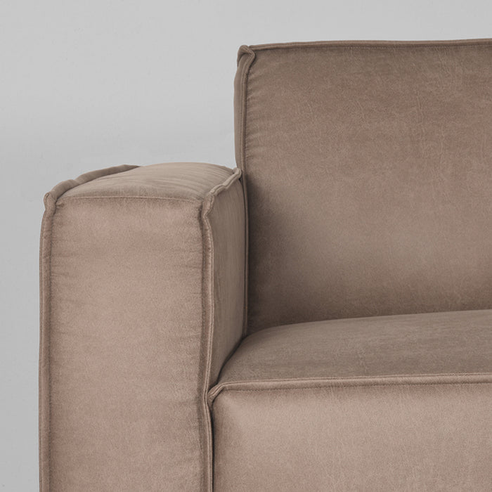 Hoekbank Kay - Taupe Micro Suede - Kunstleder - Hoekbank Rechts-Hoekbanken-LABEL51