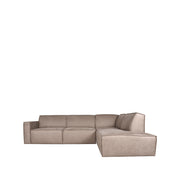 Hoekbank Kay Taupe Micro Suede Kunstleder Hoekbank Rechts-Hoekbanken-LABEL51
