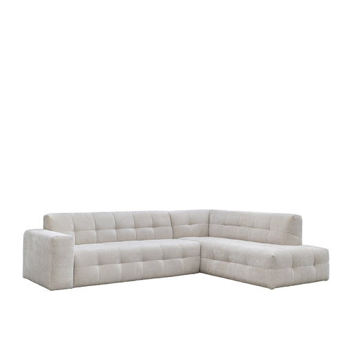 Hoekbank Lorenzo Chenille Beige Rechts-Hoekbanken-LABEL51