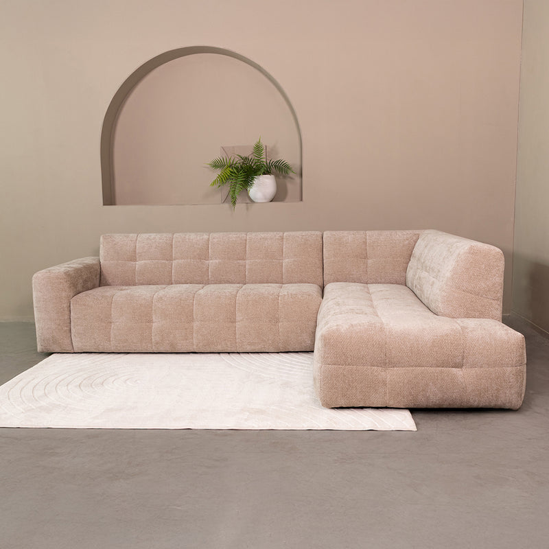 Hoekbank Lorenzo Chenille Clay Elite Rechts 294x220x77 cm-Hoekbanken-LABEL51