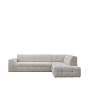Hoekbank Lorenzo Chenille Naturel Elite Rechts 294x220x77 cm-Hoekbanken-LABEL51