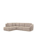 Hoekbank Matteo Fluweel Beige Links-Hoekbanken-LABEL51