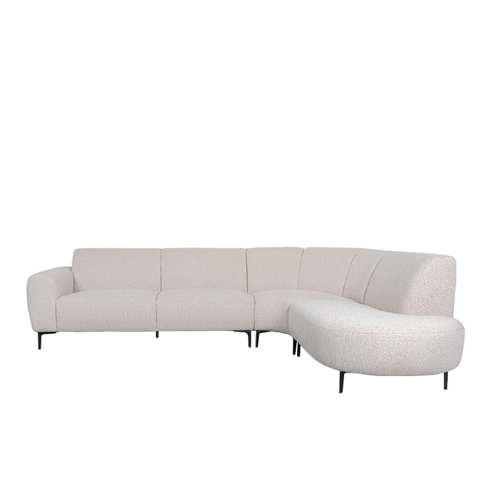 Hoekbank Mauro Bouclé Beige Rechts Naturel, hoofdfoto