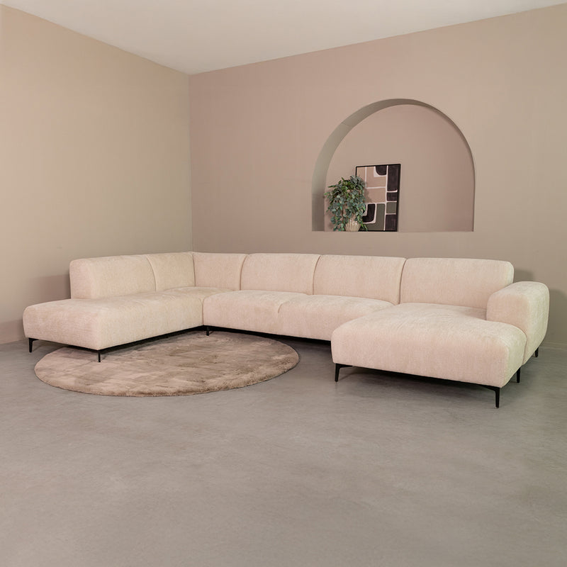 Hoekbank Merido Fluweel Zwart Links 380x218x78 cm-3-Zitsbanken-LABEL51