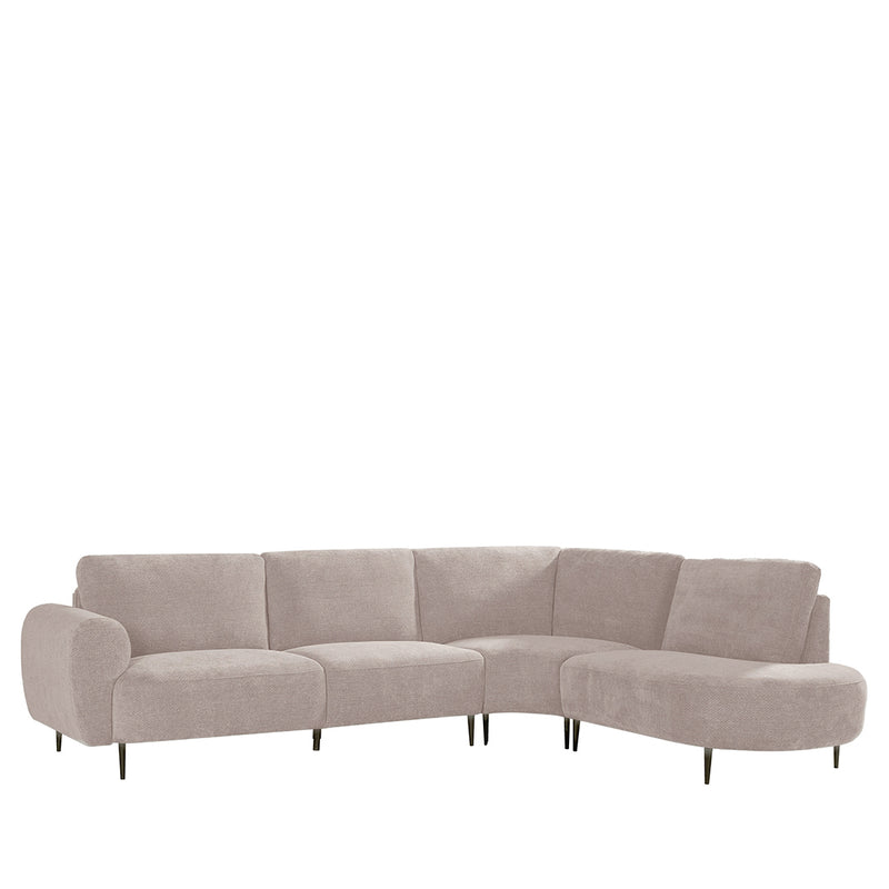 Hoekbank Milano Chenille Clay Rechts 300x232x72 cm-Hoekbanken-LABEL51