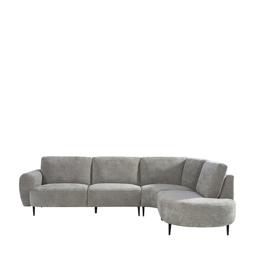 Hoekbank Milano Chenille Stone Rechts 300x232x72 cm-Hoekbanken-LABEL51