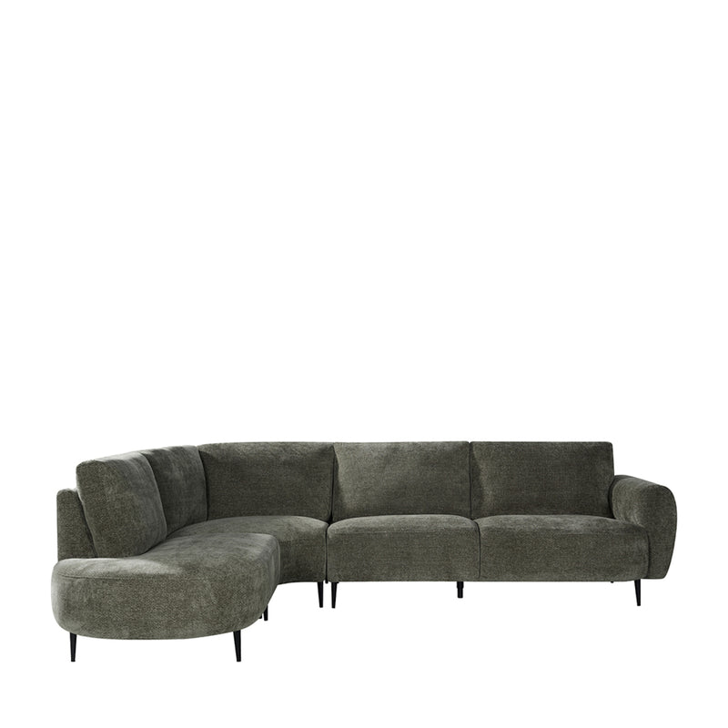Hoekbank Milano Hunter Chenille Hoekbank Links 300x232x72 cm-Hoekbanken-LABEL51