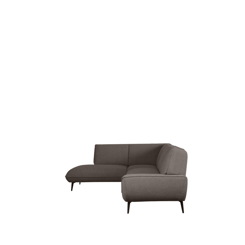 Hoekbank Pesaro Bruin Boucle Hoekbank Links 274x203x82 cm-Hoekbanken-LABEL51