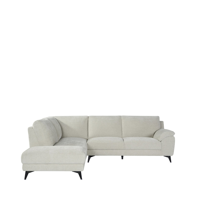 Hoekbank Santino Naturel Chenille Hoekbank Links 257x215x85 cm-Hoekbanken-LABEL51