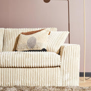 Hoekbank Teddy Ribstof Beige 80x100 cm-Hoekbanken-Starfurn