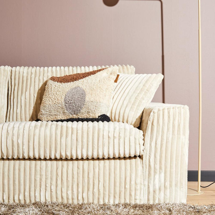Hoekbank Teddy Ribstof Beige 80x100 cm-Hoekbanken-Starfurn