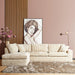 Hoekbank Teddy Ribstof Beige-Hoekbanken-Starfurn